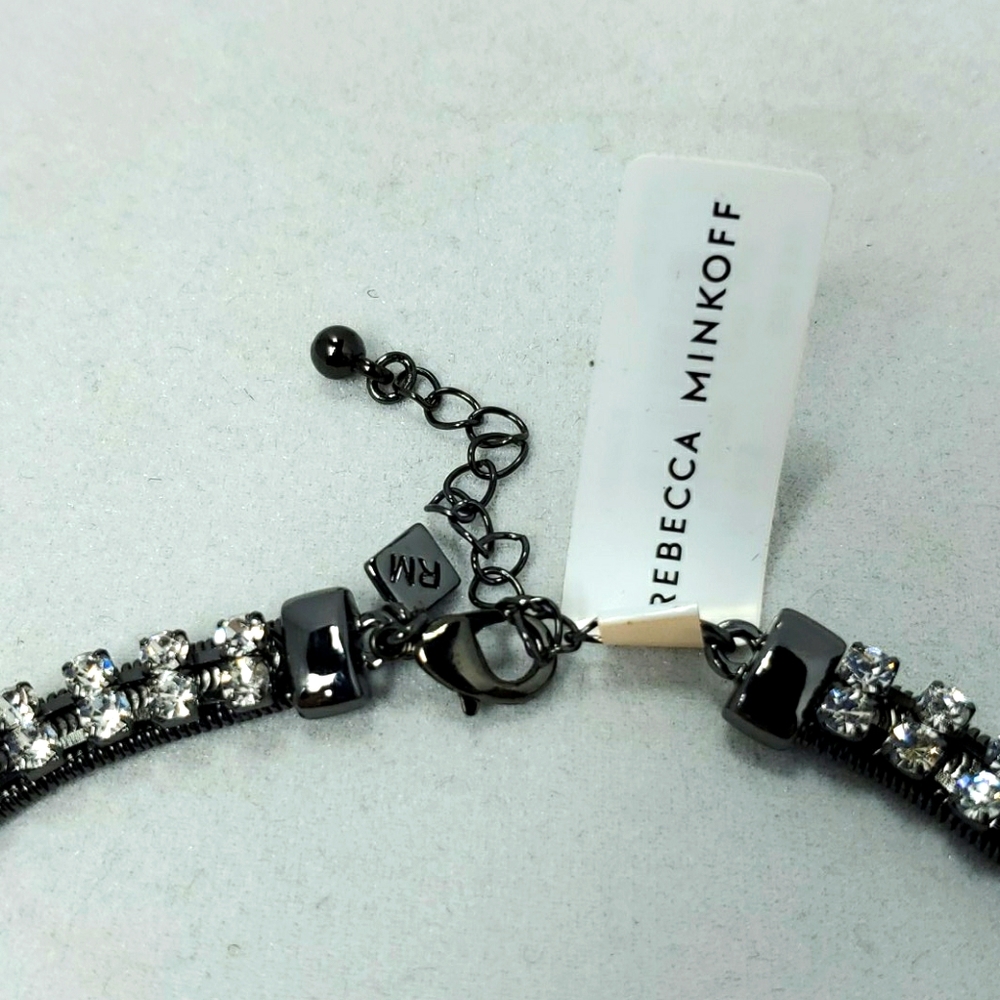 Rebecca Minkoff Gemma Fringe Necklace (Crystal) Necklace - Picture 3 of 4